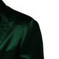 Dolce & Gabbana Green Satin Double Breasted Jacket Blazer