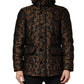 Dolce & Gabbana Black Floral Jacquard Quilted Hooded Jacket
