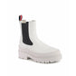 Tommy Hilfiger White Leather Ankle Boots