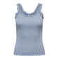 Only Light Blue Cotton Tank Tops