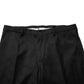 Dolce & Gabbana Black Wool Skinny Dress Formal Trouser Pants
