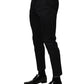Dolce & Gabbana Dark Blue Cotton Skinny Dress Trouser Pants