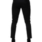 Dolce & Gabbana Dark Blue Cotton Skinny Dress Trouser Pants