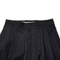 Dolce & Gabbana Black Stripe Straight Men Dress Trouser Pants