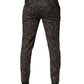 Dolce & Gabbana Brown Wool Plaid Skinny Dress Trouser Pants