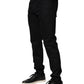 Dolce & Gabbana Black Floral Cotton Skinny Men Denim Jeans