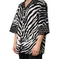 Dolce & Gabbana Black White Zebra ButtonDown Oversize Shirt