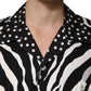 Dolce & Gabbana Black White Zebra ButtonDown Oversize Shirt