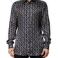 Dolce & Gabbana Multicolor Patterned Collared GOLD Men Dress Shirt