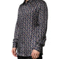 Dolce & Gabbana Multicolor Patterned Collared GOLD Men Dress Shirt