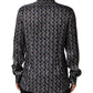 Dolce & Gabbana Multicolor Patterned Collared GOLD Men Dress Shirt