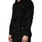 Dolce & Gabbana Black Cotton Collared Men Button Down Shirt