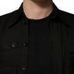 Dolce & Gabbana Black Cotton Collared Men Button Down Shirt