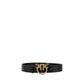 PINKO Black Calf Leather Bos Taurus Belt