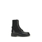Fendi Black Calf Leather Bos Taurus Lace-Up Boots