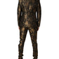 Dolce & Gabbana Black Gold Jacquard Single Breasted 2PC Suit