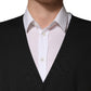 Dolce & Gabbana Black Wool Dress Men Formal Waistcoat Vest