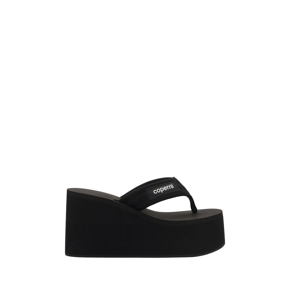 Coperni Black Polyamide Platform Sandals