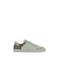 Burberry White Calf Leather Bos Taurus Low Top Sneakers