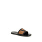Valentino Garavani Black Calf Leather Bos Taurus Flat Sandals