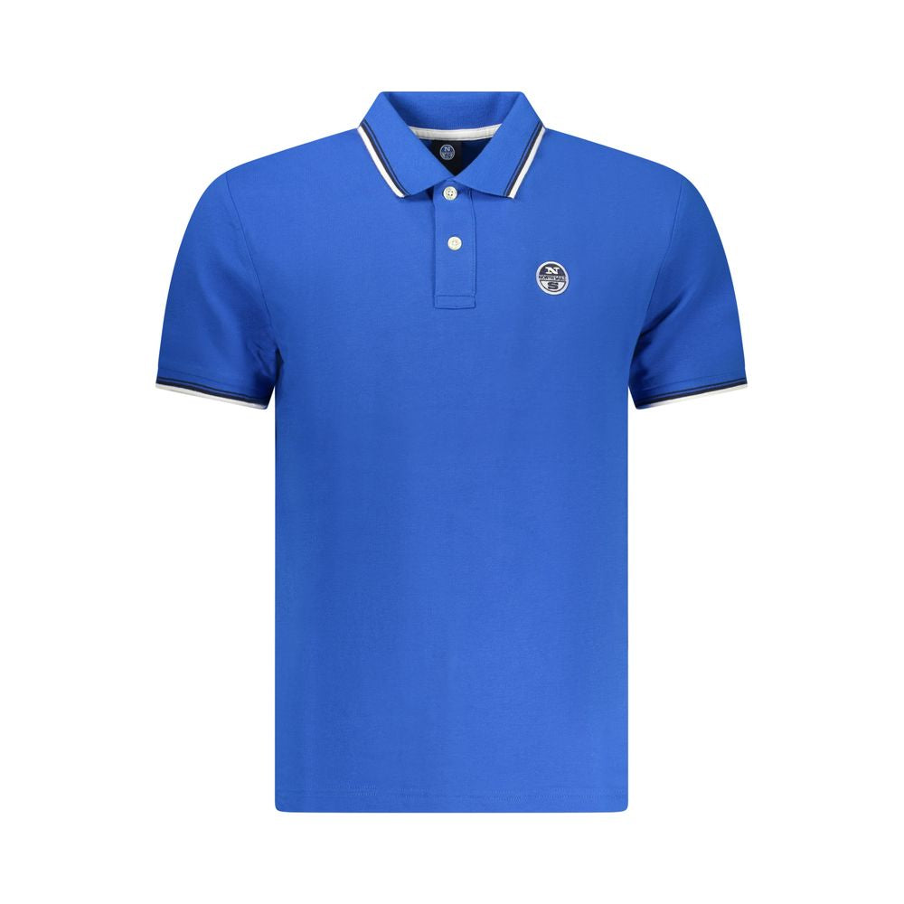 North Sails Blue Cotton Men Polo Shirt