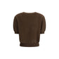 Lisa Yang Brown Fleece Wool T-Shirt