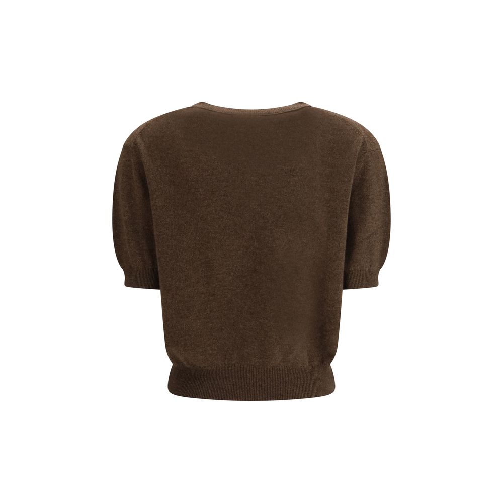 Lisa Yang Brown Fleece Wool T-Shirt