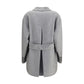 Ermanno Scervino Gray Wool Coat