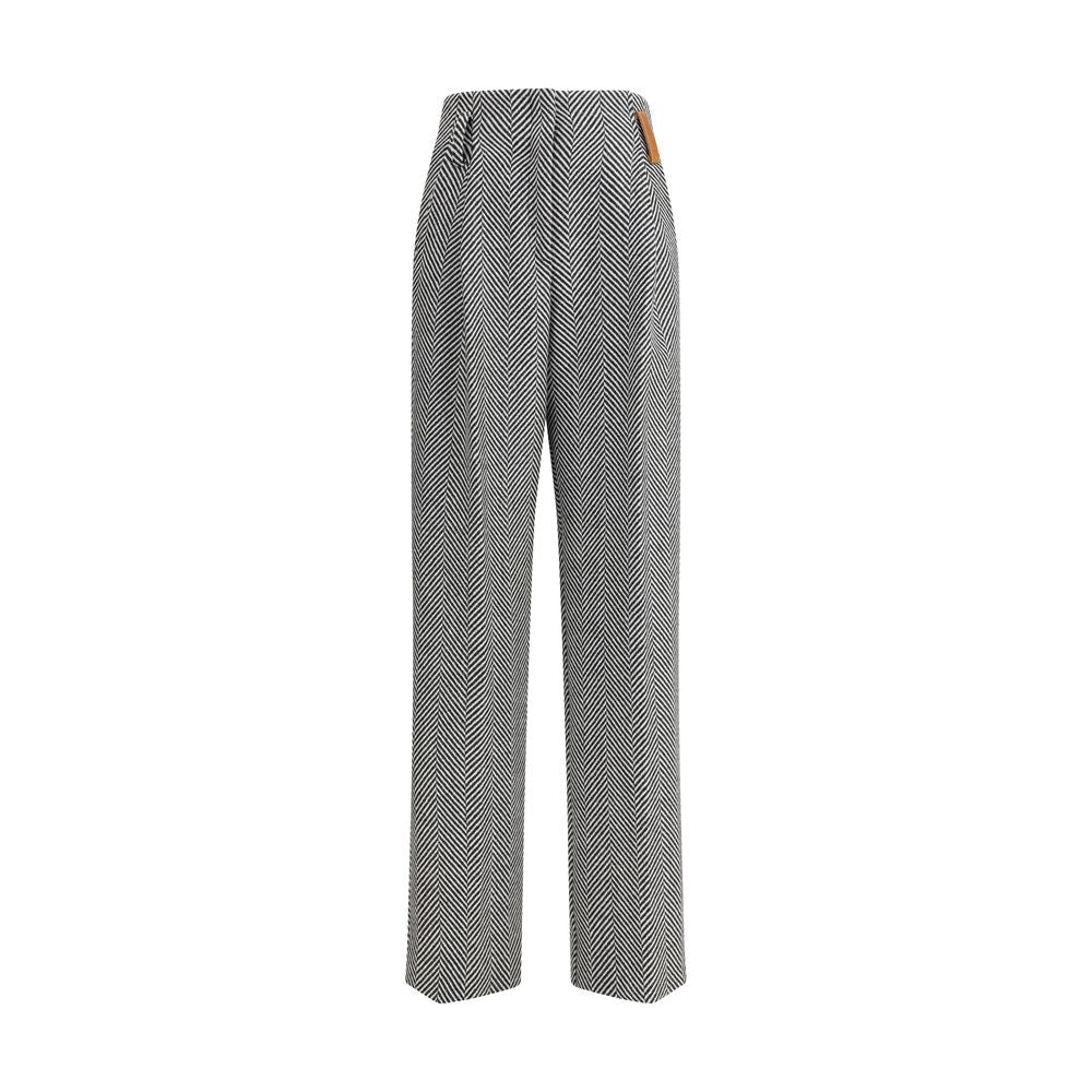 Forte_Forte Multicolor Fleece Wool Casual Pants
