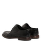 Dolce & Gabbana Black Calfskin Leather Oxford Dress Shoes