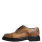 Dolce & Gabbana Brown Lace Up Leather Brogue Derby Men Shoes