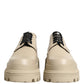 Dolce & Gabbana Beige Lace Up Trekking Derby Men Dress Shoes