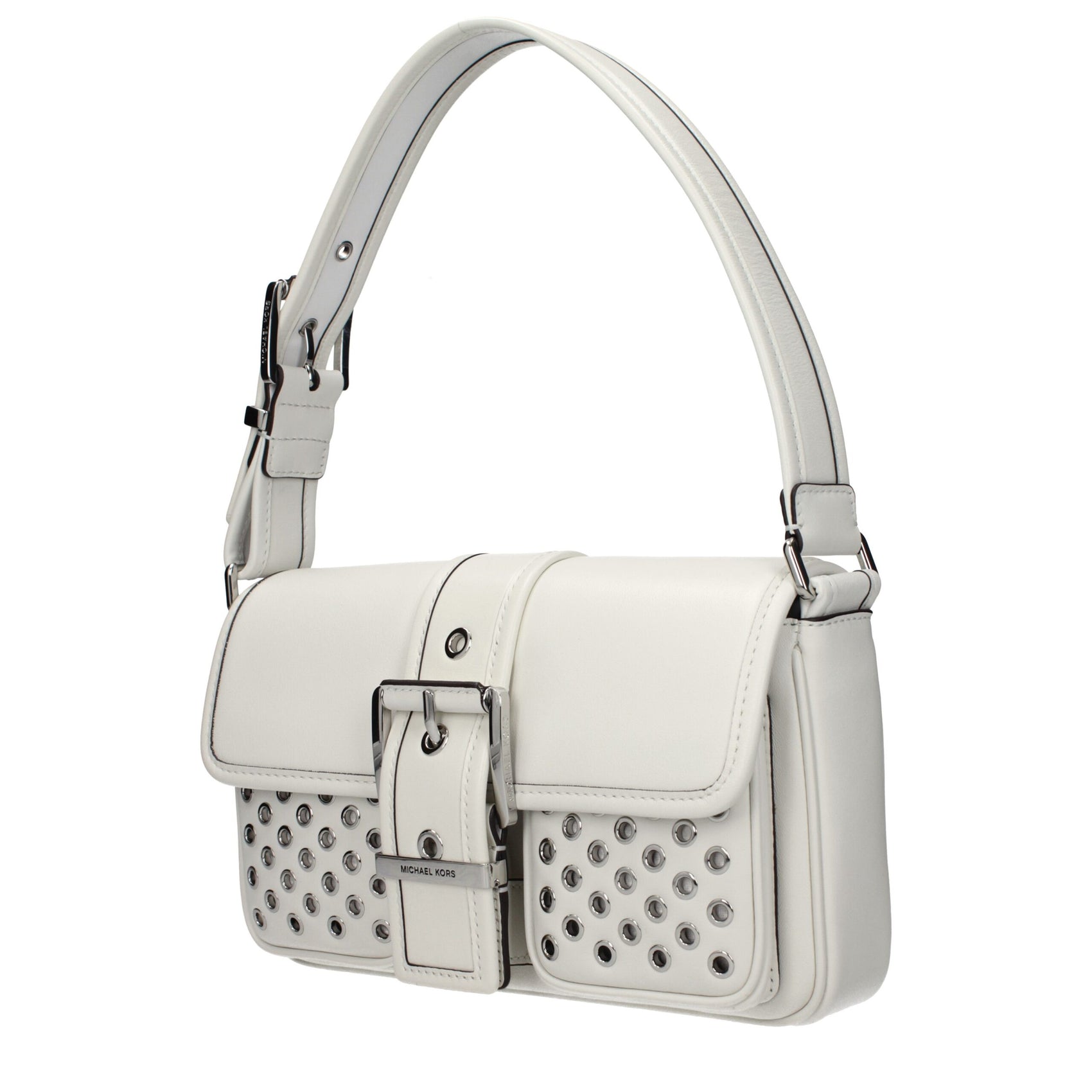 Michael Kors White Leather Shoulder Bag