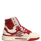 Dolce & Gabbana White Red Custom 2.Zero High Top Men Sneakers Shoes