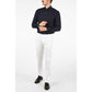 Corneliani White Cotton Chino Pants
