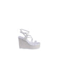 Calvin Klein White Leather Wedge Sandals