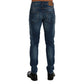 Frankie Morello Blue Cotton Slim Fit Jeans