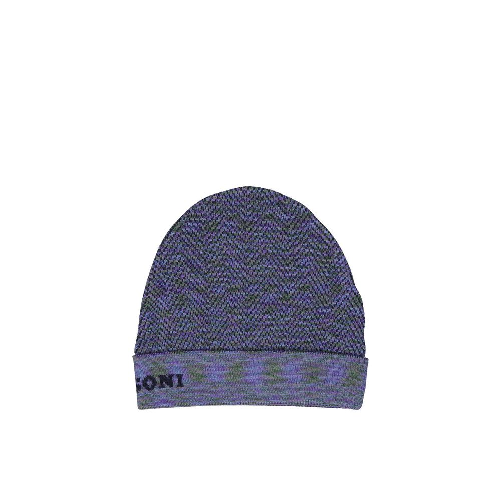 Missoni Purple Wool Beanie