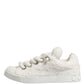 Dolce & Gabbana White Faux Shearling Low Top Sneakers  Shoes