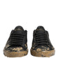 Dolce & Gabbana Black Portofino Mud Effect Low Top Sneakers Shoes