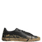 Dolce & Gabbana Black Portofino Mud Effect Low Top Sneakers Shoes