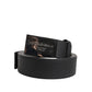 Dolce & Gabbana Black Calfskin Regular Belt