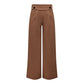 Jacqueline De Yong Brown Viscose Casual Pants