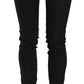 PLEIN SUD Cotton Black Mid Waist Skinny Denim Jeans