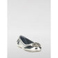 Tory Burch Silver Leather Ballet Flats