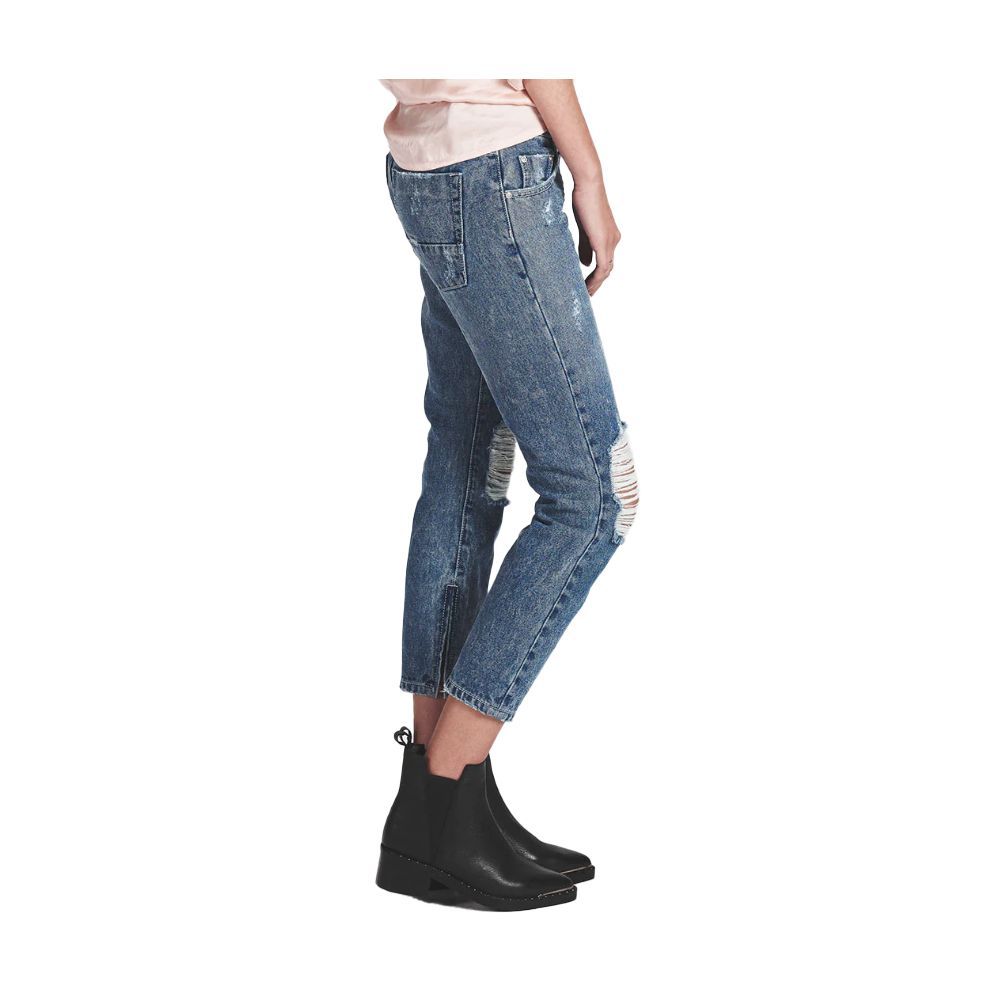 One Teaspoon Blue Cotton Cropped Jeans