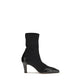 Paris Texas Black Calf Leather Bos Taurus Ankle Boots