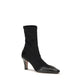 Paris Texas Black Calf Leather Bos Taurus Ankle Boots