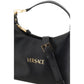Versace Black Calf Leather Bos Taurus Handbag