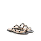 Valentino Garavani Black Calfskin Flat Sandals